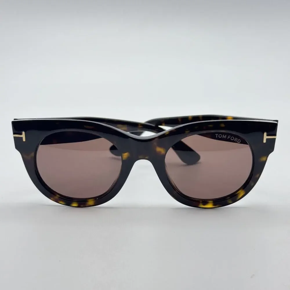 Tom Ford Sunglasses Marine-02 TF1315 52E Havana Cat Eye Frame Brown Lens 50mm